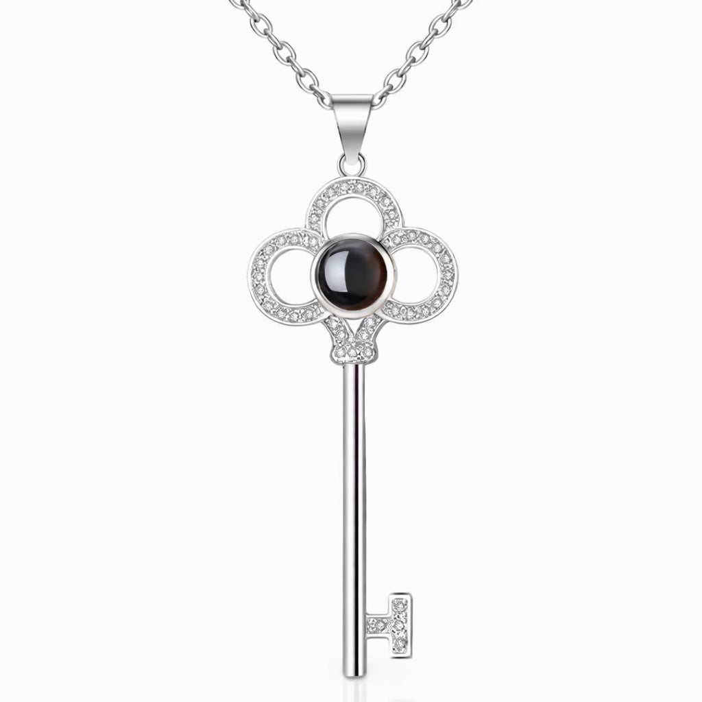 Clé de Cœur – Collier Argent Raffiné